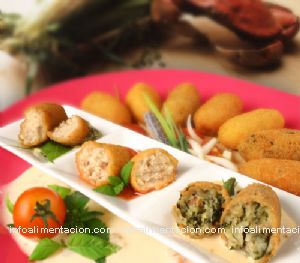 croquetas de jamn, pollo y espinacas