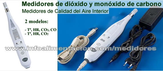 Medidor portatil temperatura y humedad, CO2 tipo , USB