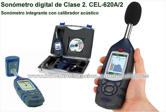 Sonómetro digital de Clase 2 Certificado. Casella CEL-620A/2